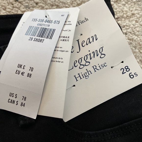 Abercrombie & Fitch The Jean Legging High Rise- Size 28; 6S - Picture 9 of 12